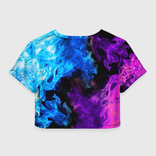 Женский топ КИКИ СЯО ГЕНШИН ИМПАКТ НЕОНОВЫЙ ОГОНЬ / 3D-принт – фото 2