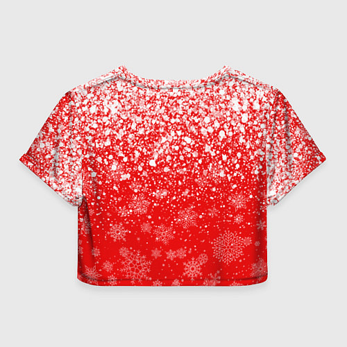 Женский топ POPPY PLAYTIME ХАГИ ВАГИ НОВОГОДНИЙ, СНЕЖИНКИ / 3D-принт – фото 2