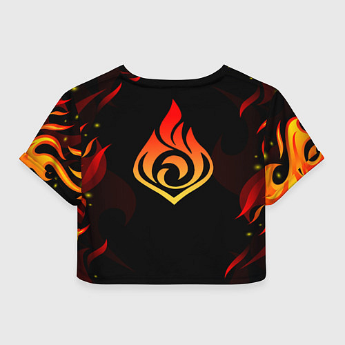 Женский топ DILUC FIRE GENSHIN IMPACT НА СПИНЕ / 3D-принт – фото 2