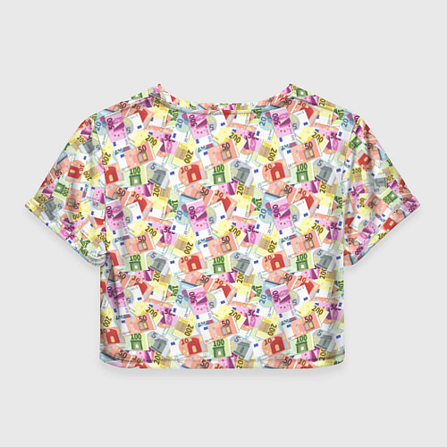 Женский топ Разные Банкноты Евро / 3D-принт – фото 2