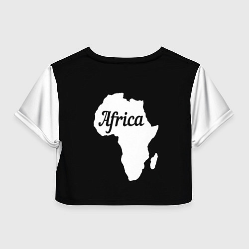 Женский топ Африка черно-белая двусторонняя / 3D-принт – фото 2