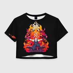 Футболка 3D укороченная женская Тенген Узуй Великолепный ниндзя Клинок Рассекающий, цвет: 3D-принт