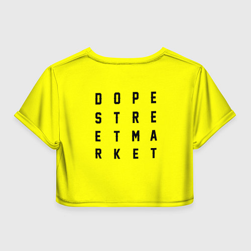 Женский топ Узор Yellow Jorman Air Dope Street Market / 3D-принт – фото 2