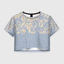 Женский топ Кружево и горошек