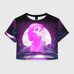 Женский топ Vaporwave Skull Психоделика