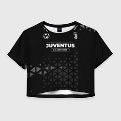 Футболка 3D укороченная женская Juventus Форма Champions, цвет: 3D-принт