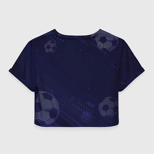 Женский топ Лого Manchester City в сердечке на фоне мячей / 3D-принт – фото 2