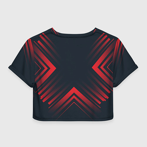 Женский топ Красный Символ Skyrim на темном фоне со стрелками / 3D-принт – фото 2