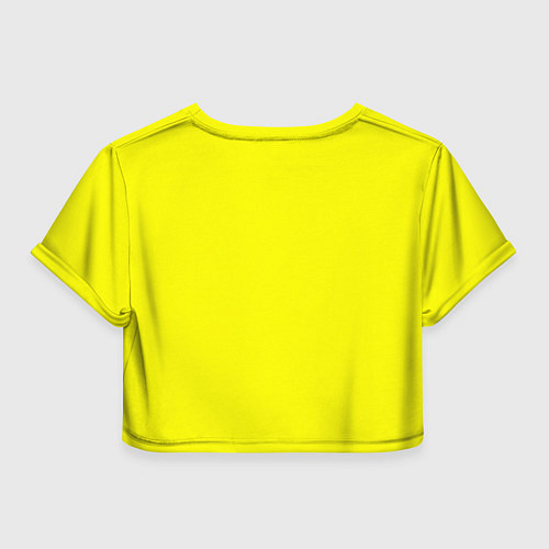 Женский топ Однотонный неоновый лимонный желтый тон / 3D-принт – фото 2