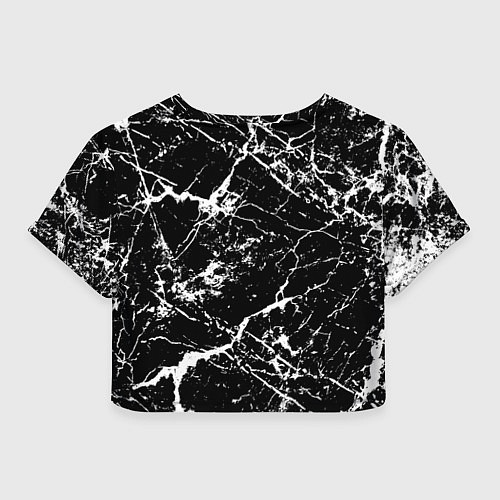 Женский топ Текстура чёрного мрамора Texture of black marble / 3D-принт – фото 2