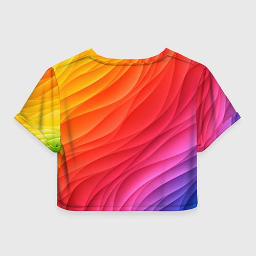 Женский топ Разноцветные цифровые волны / 3D-принт – фото 2