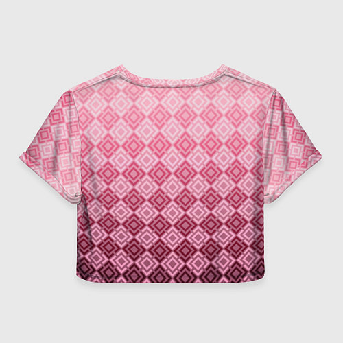 Женский топ Розовый геометрический градиентный узор / 3D-принт – фото 2
