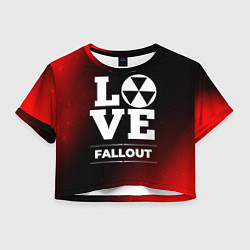 Футболка 3D укороченная женская Fallout Love Классика, цвет: 3D-принт