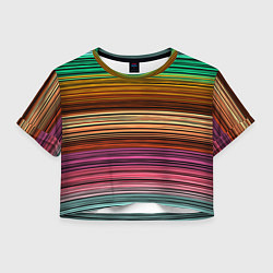 Женский топ Multicolored thin stripes Разноцветные полосы