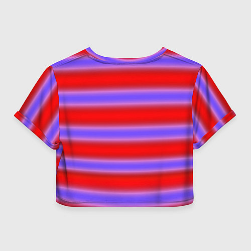 Женский топ Striped pattern мягкие размытые полосы красные фио / 3D-принт – фото 2