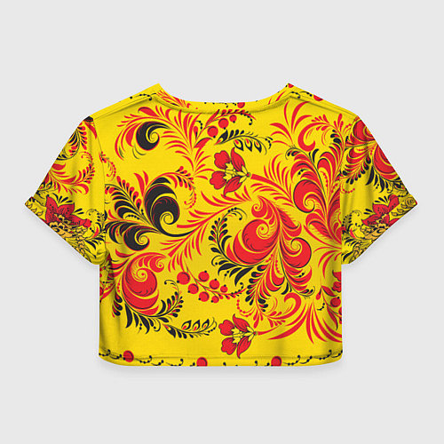 Женский топ Хохломская Роспись Цветы / 3D-принт – фото 2