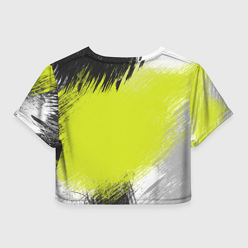 Женский топ Sports club gray green pattern / 3D-принт – фото 2