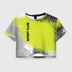 Женский топ Sports club gray green pattern