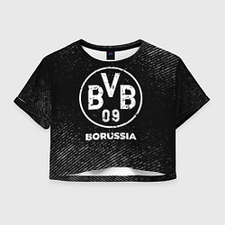 Женский топ Borussia с потертостями на темном фоне