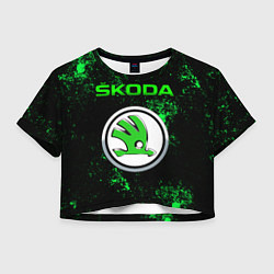Женский топ SKODA - ЗЕЛЕНЫЕ БРЫЗГИ