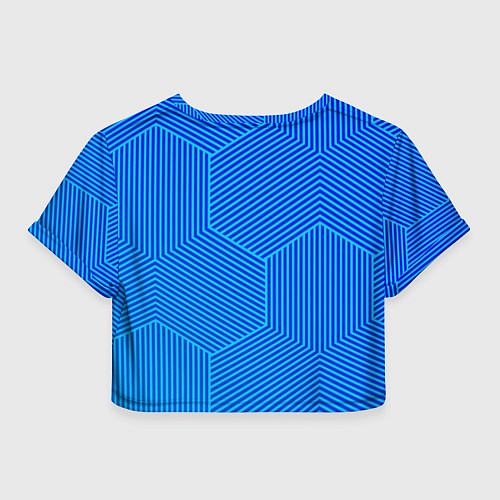 Женский топ Blue geometry линии / 3D-принт – фото 2