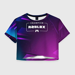 Женский топ Roblox Gaming Champion: рамка с лого и джойстиком
