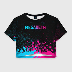 Женский топ Megadeth - neon gradient