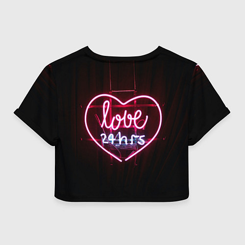 Женский топ Неоновая любовь 24 часа / 3D-принт – фото 2