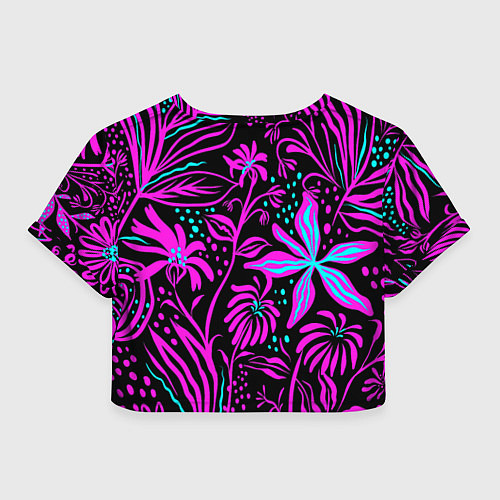 Женский топ Purple flowers pattern / 3D-принт – фото 2