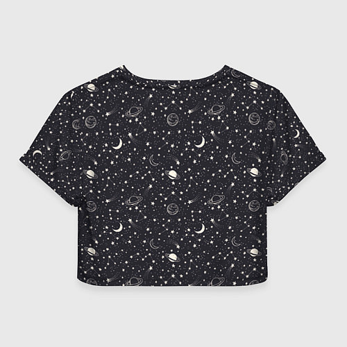 Женский топ Космонавт летит в ракете через звезды / 3D-принт – фото 2