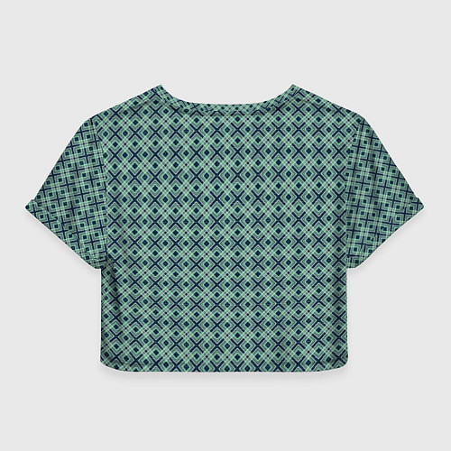 Женский топ Геометрический бирюзовый узор на текстурированном / 3D-принт – фото 2