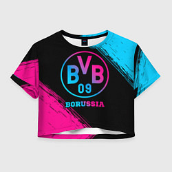 Футболка 3D укороченная женская Borussia - neon gradient, цвет: 3D-принт