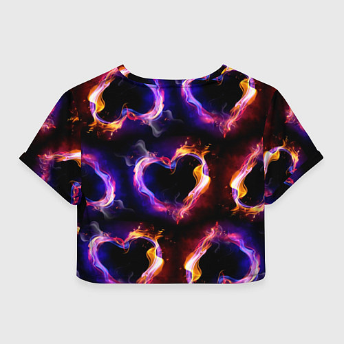 Женский топ Пламенное сердце - паттерн / 3D-принт – фото 2