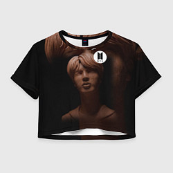 Футболка 3D укороченная женская BTS Jin Concept Sculpt, цвет: 3D-принт