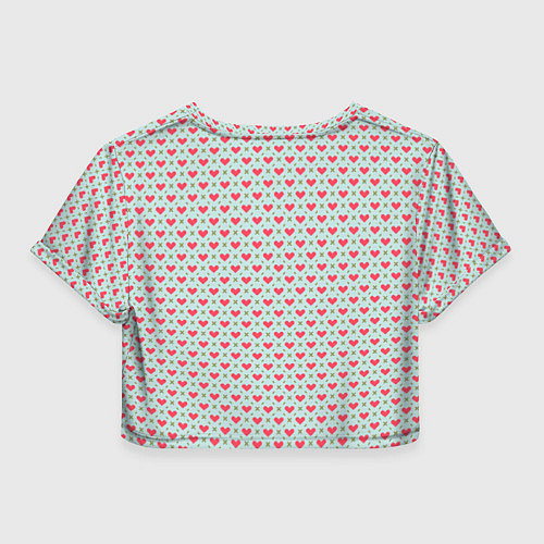 Женский топ Сердечки - абстракция минимализм / 3D-принт – фото 2