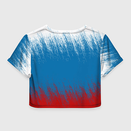 Женский топ Российский триколор - Я люблю Россию / 3D-принт – фото 2