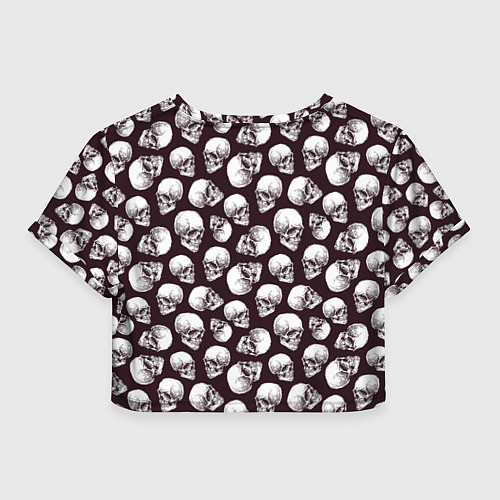 Женский топ Череп гравюра / 3D-принт – фото 2