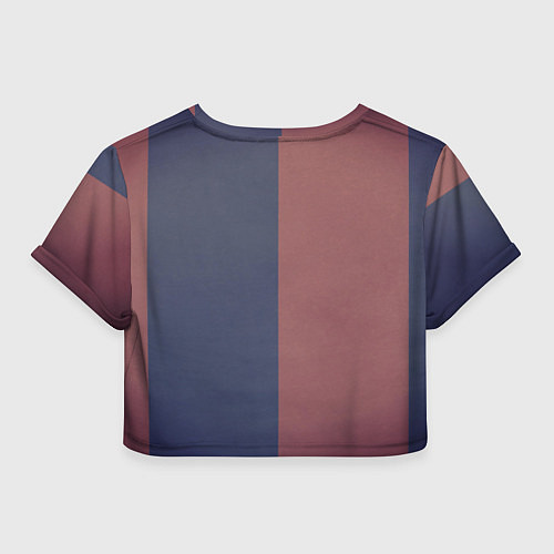 Женский топ Коричнево-синий комбинированный современный узор / 3D-принт – фото 2