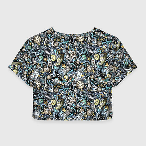 Женский топ Космонавт, ракета и планета / 3D-принт – фото 2