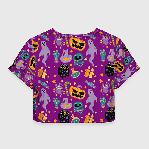 Женский топ Happy Halloween - holiday pattern / 3D-принт – фото 2