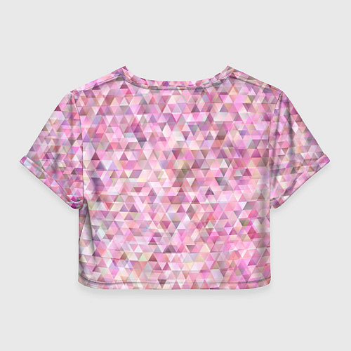 Женский топ Абстрактное множество розовых и фиолетовых треугол / 3D-принт – фото 2