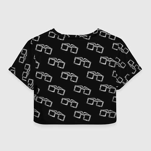 Женский топ Модные очки черно-белый узор / 3D-принт – фото 2