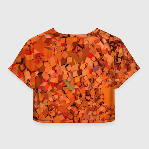 Женский топ Оранжевые кубы в абстракции / 3D-принт – фото 2
