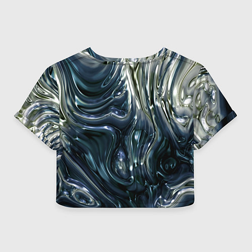 Женский топ Aesthetic visual art metal slime / 3D-принт – фото 2