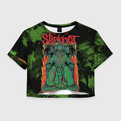 Женский топ Slipknot green satan