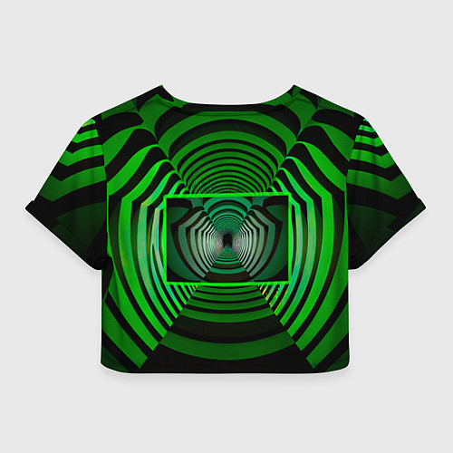 Женский топ Зелёный туннель - оптическая иллюзия / 3D-принт – фото 2