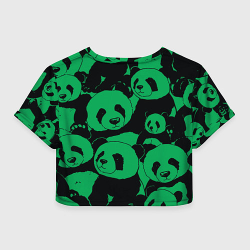 Женский топ Panda green pattern / 3D-принт – фото 2