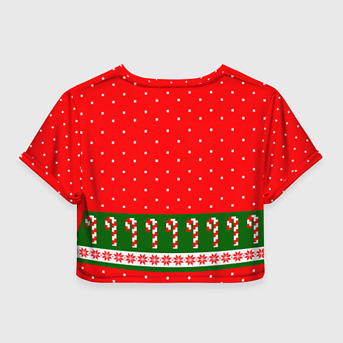 Женский топ Белый котик - играет в снежки / 3D-принт – фото 2
