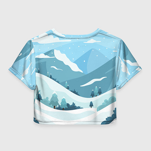 Женский топ Заснеженные горы / 3D-принт – фото 2