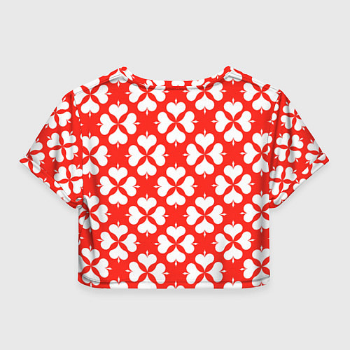 Женский топ Четырехлистный клевер красный / 3D-принт – фото 2